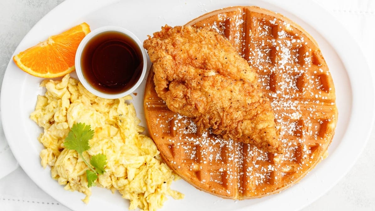 The Crew's Chicken & Waffles.